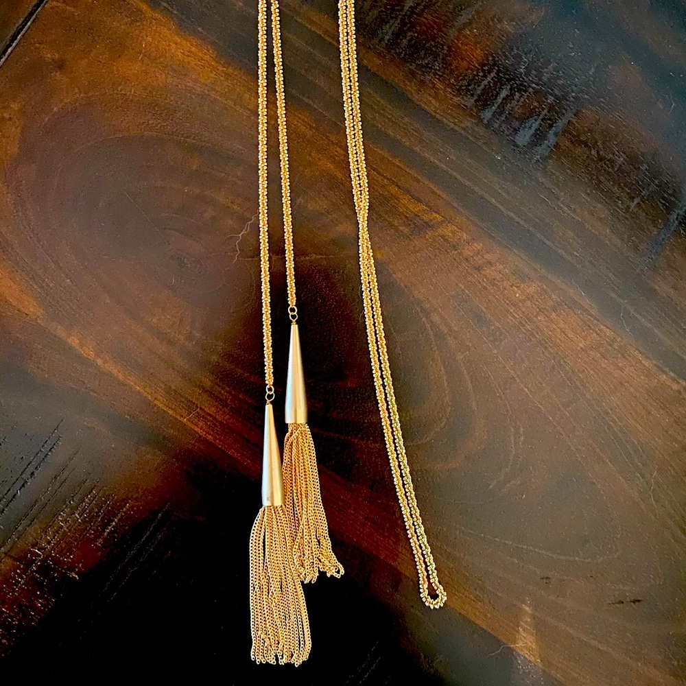 Kendra Scott Phara Rose Gold Tassel Necklace